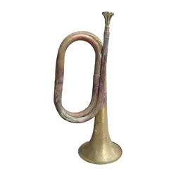 Marching Bugle Music Instrument Classic Style 12.60inch Scout Bugle Blowing