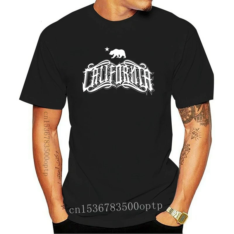 New California Graffiti Mexican Tattoo Cholo Art Cali Low rider Chicano Tee T Shirt