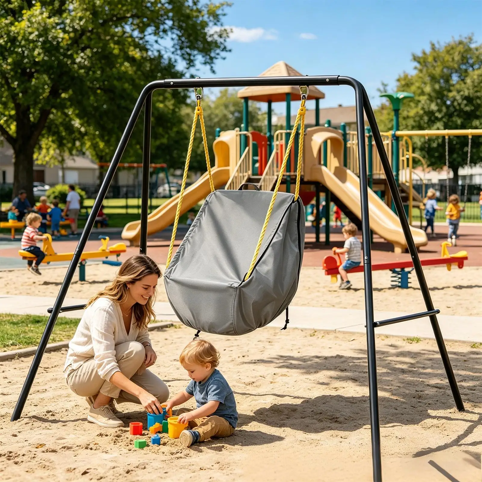 Swing Seat Cover Waterproof 50x40x40cm UV Protection Protector 420D Oxford Fabric Patio Swing Seat Cover For Playground Patio