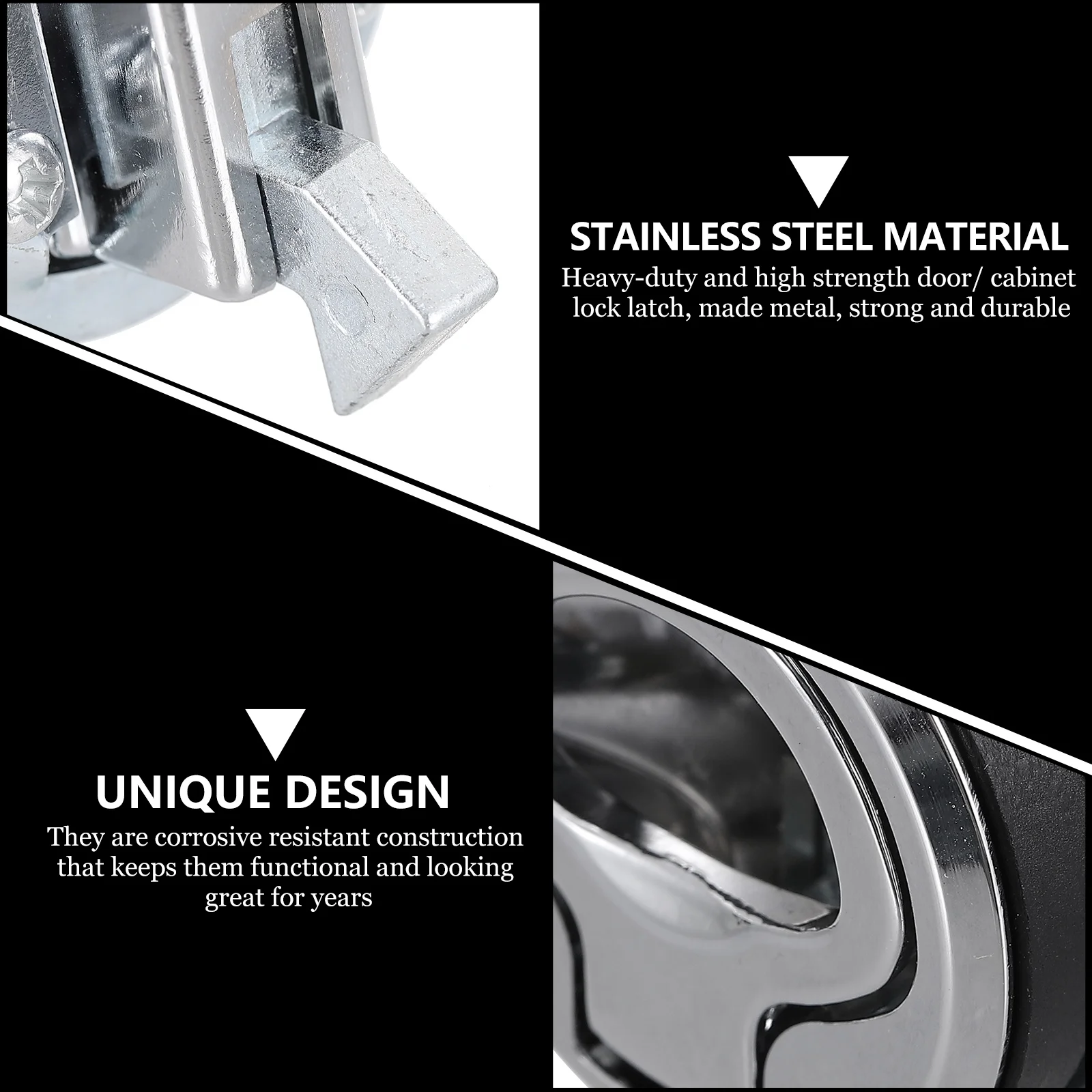 

Heavy Duty Metal Door Cabinet Lock Latch Corrosion Resistant Flush Pulls Marine Hatch Yacht Lift Handle Recessed for Boat