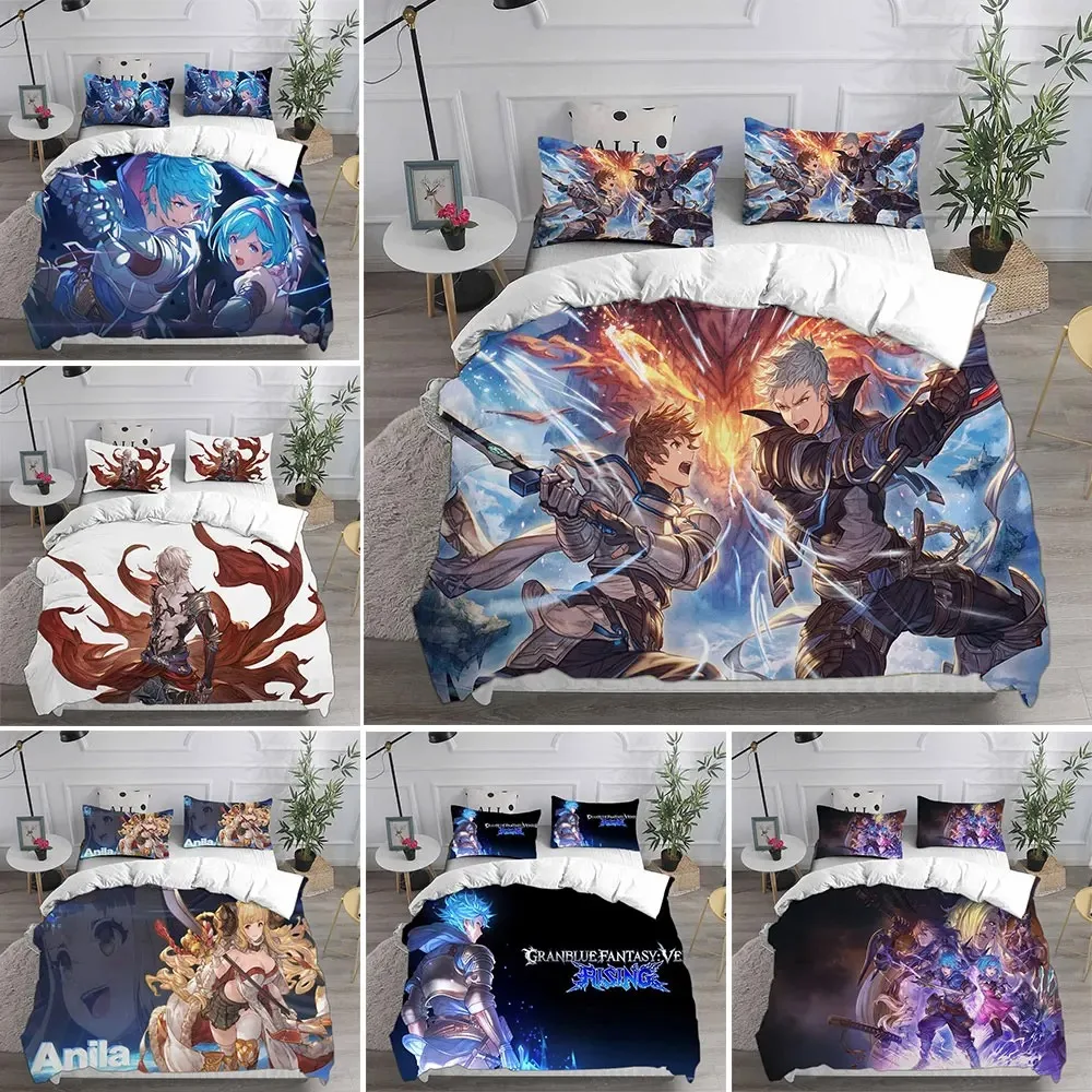 

Granblue Fantasy Bedding Sets Comforter Quilt Bed Cover Duvet Cover Pillow Case 2-3 Pieces Sets Kids Adult Size