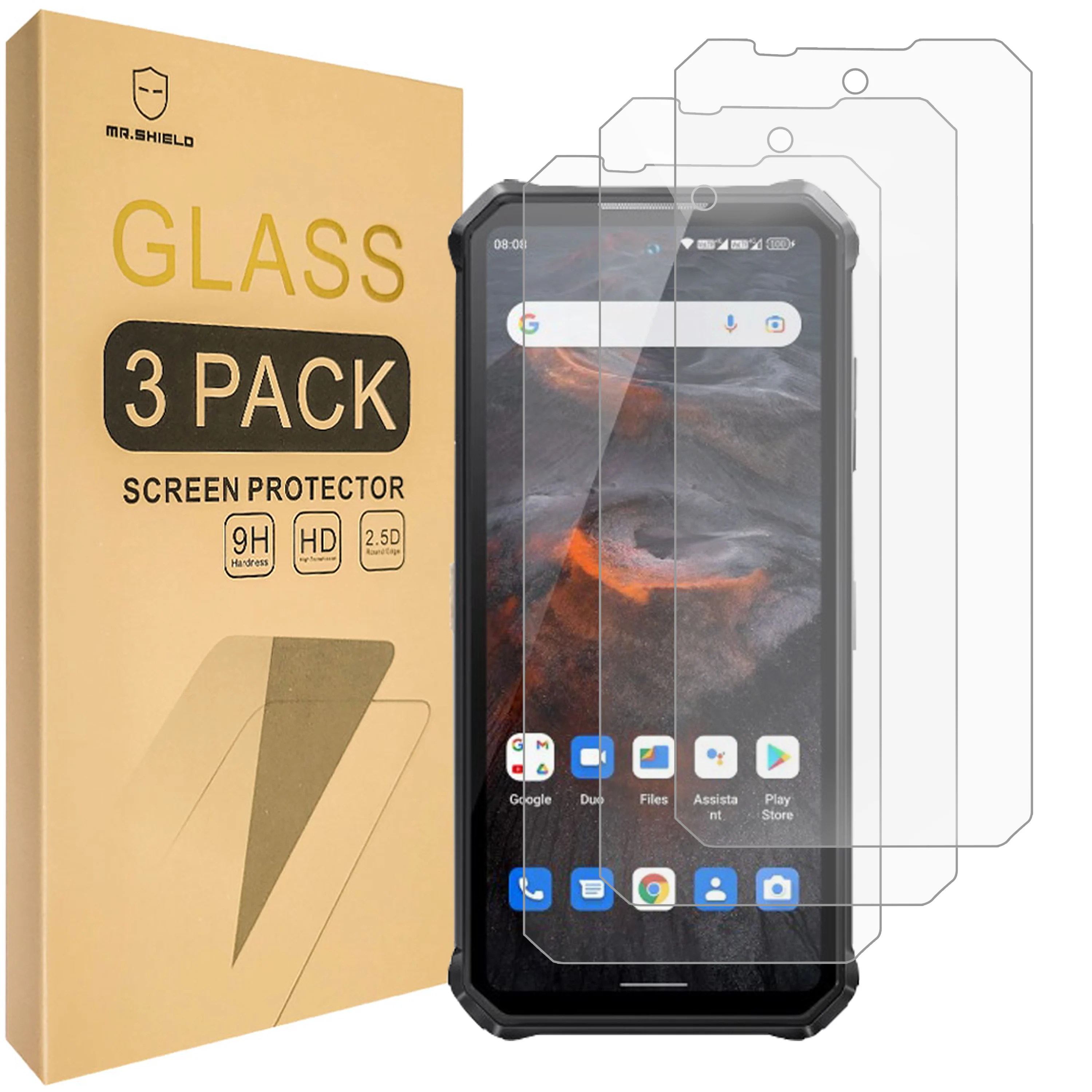 Mr.Shield [3-Pack] Screen Protector For Oukitel WP21 / WP21 Ultra [Tempered Glass] [9H Hardness] Screen Protector