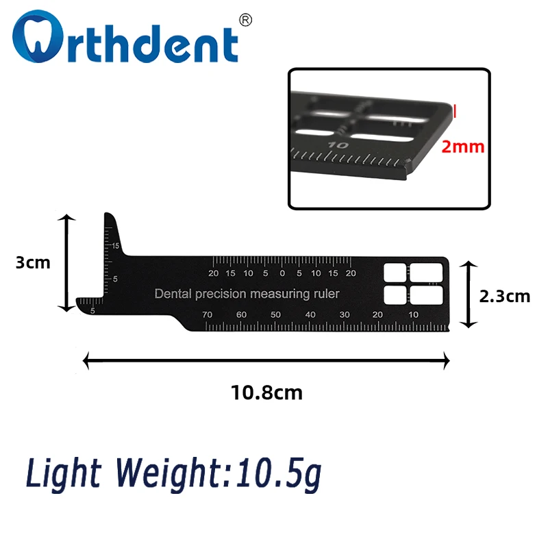 1 szt. Precyzyjny miernik dentystyczny Ortodontyczny przyrząd do pomiaru stomatologii fotograficznej