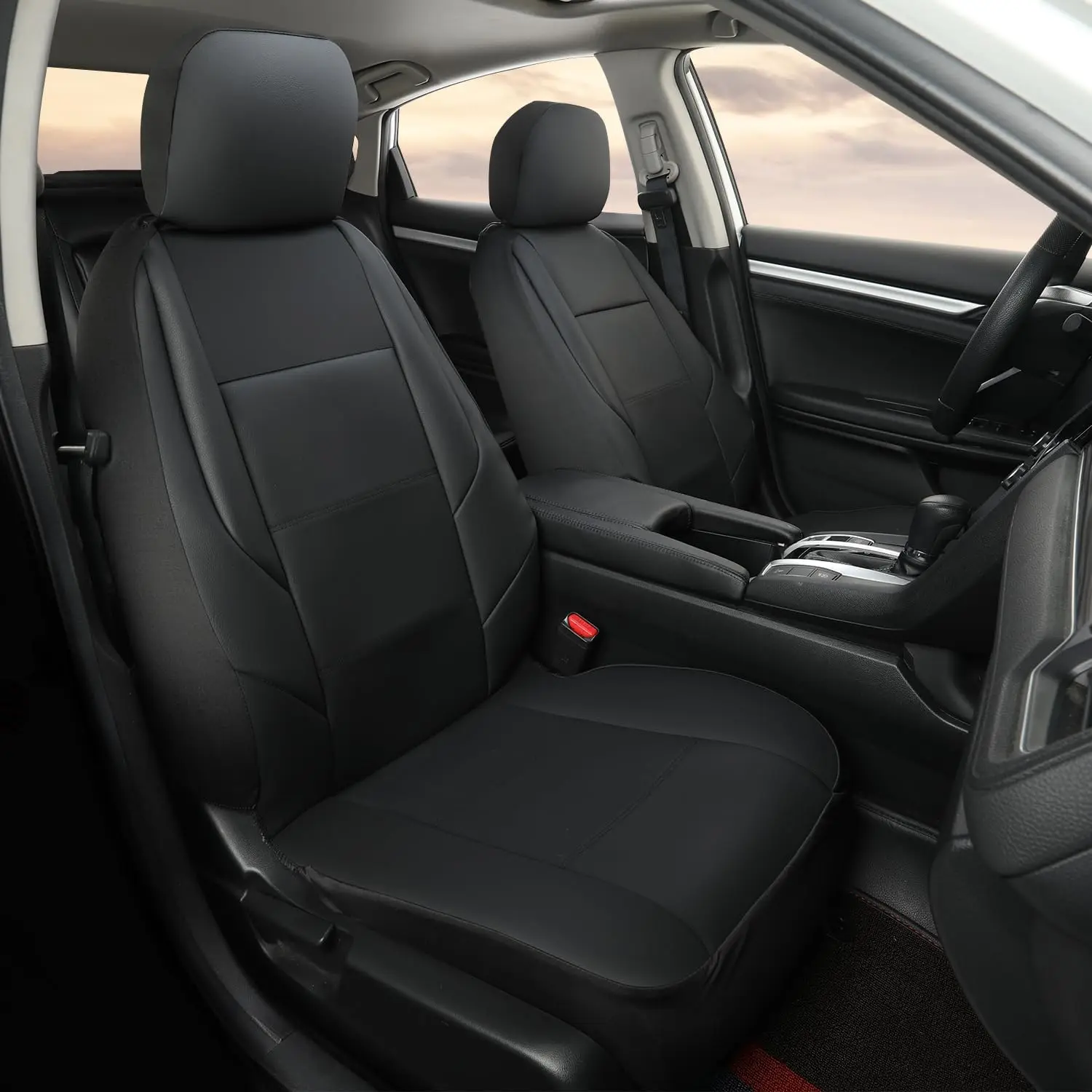 

Для Honda CRV HRV Civic Accord Pilot Element Passport Ridgeline, кожаный чехол на переднее сиденье, ведро, защита автомобильных сидений (черный)