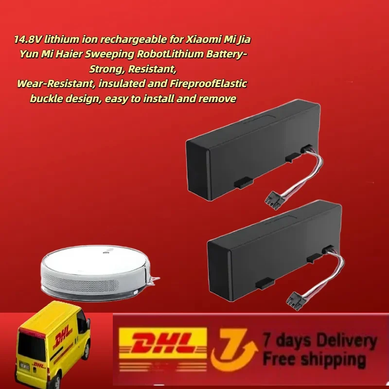 

14.4V 12800mAh,for Xiaomi Mijia LDS and Mi Robot Vacuum-Mop P/2S, Stable Performance for Daily Cleaning