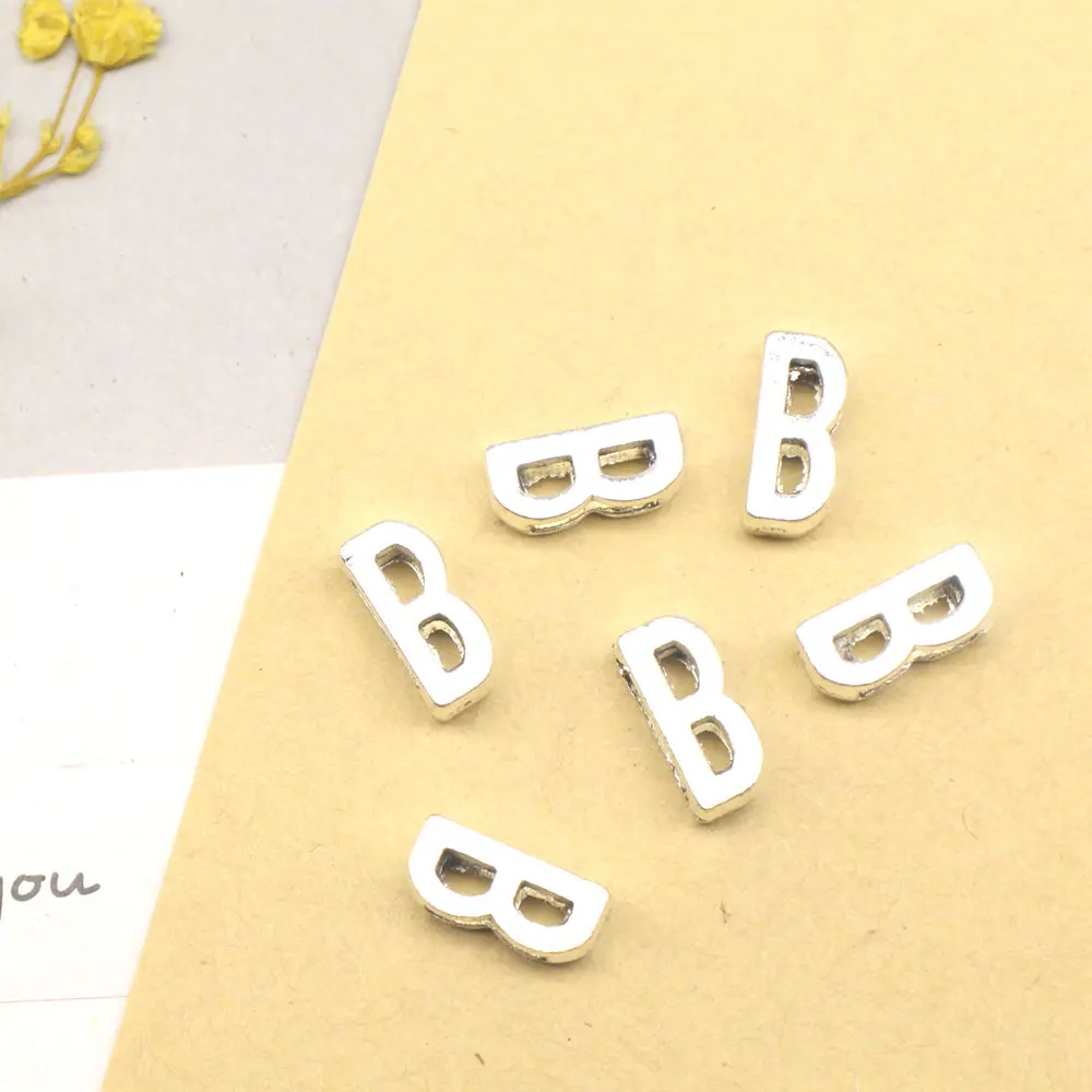 Jewelry Wholesale Jewelry Accessori For Woman Pendants Letter B Antique Silver Color Man Pendant 5x11mm 10pcs