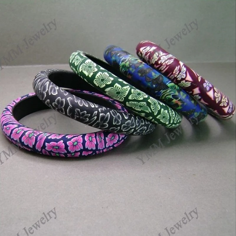 Promotional polymer clay bangles Bohemian style mixed colors bangles wholesale or retail