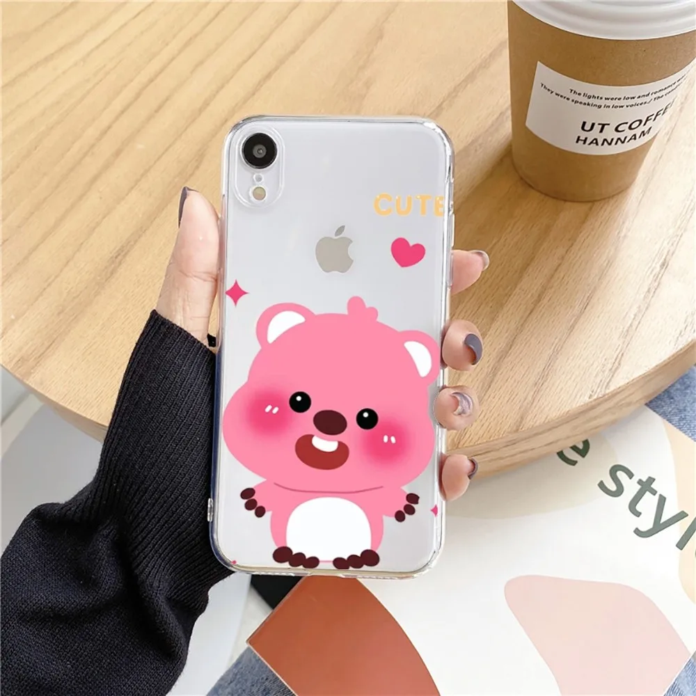 Cartoon L-loopy Cute Phone Case For Iphone 15 11 13 14 Pro Max 7 8 Plus X Xr Xs Max 16pro 12mini Transparent Cover