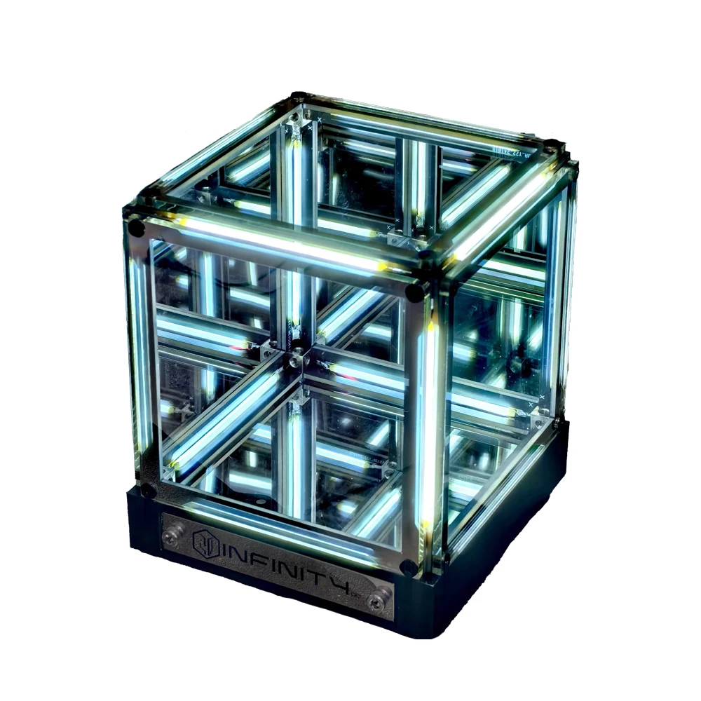 4D Hypercube RGB الألعاب المحيطة مصباح مكتب الديكور الخيال العلمي ثلاثية الأبعاد الإبداعية الهاوية ليلة ضوء هدية لغرفة النوم حفلة عيد ميلاد #6