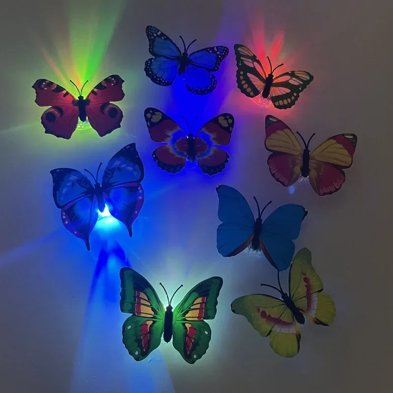 Horquillas de mariposa iluminadas para niños y adultos, suministros de fiesta brillantes