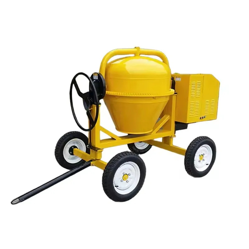 Small Capacity Steel Engine Electric Portable Concrete Mixer Machine with Manual Discharge and High Efficiency