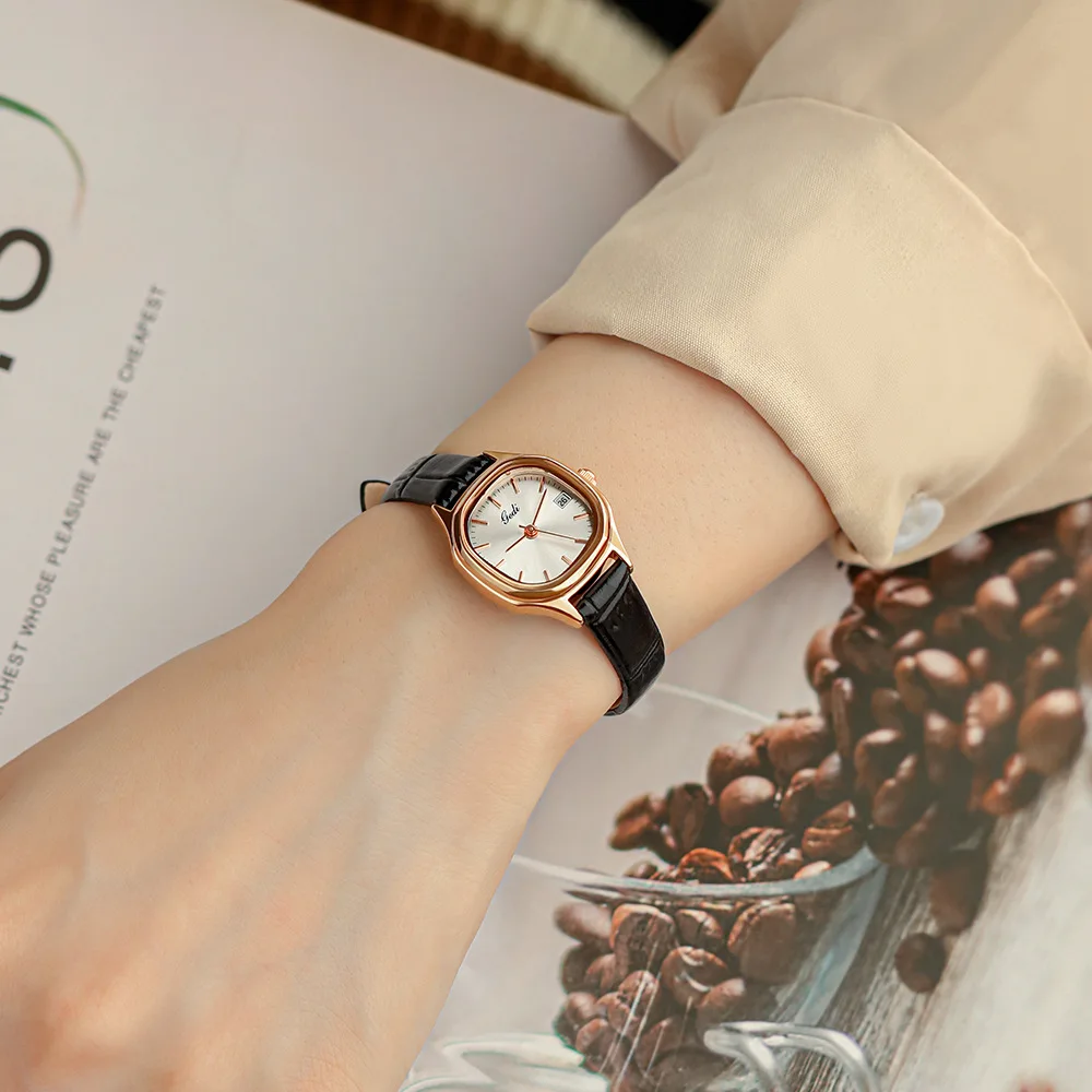 Girls' Square Watch Retro Elegant Quartz Watch Waterproof Women's Clock Reloj V160 image 3