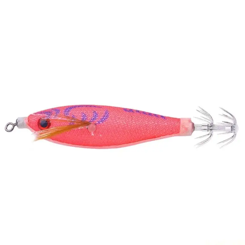M5TC Fluorescent Squid Jig Cuttlefish Hook Glow Jig Saltwater Fishing Tackle