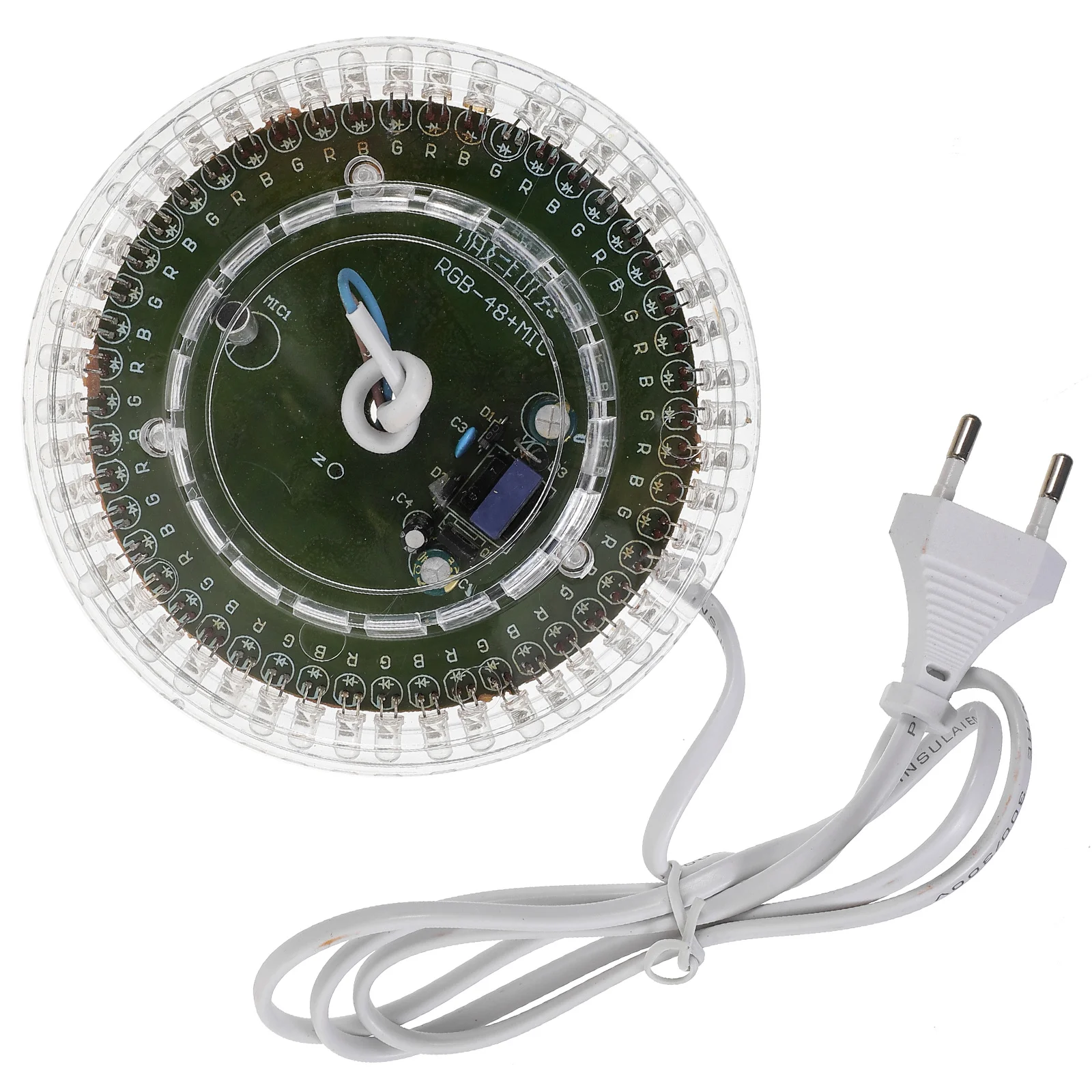 

Sunflower LED Party Light 48-LED Rgb 8W Auto Rotating Voice Activated Disco Stage Club Ballroom Light Eu Plug White