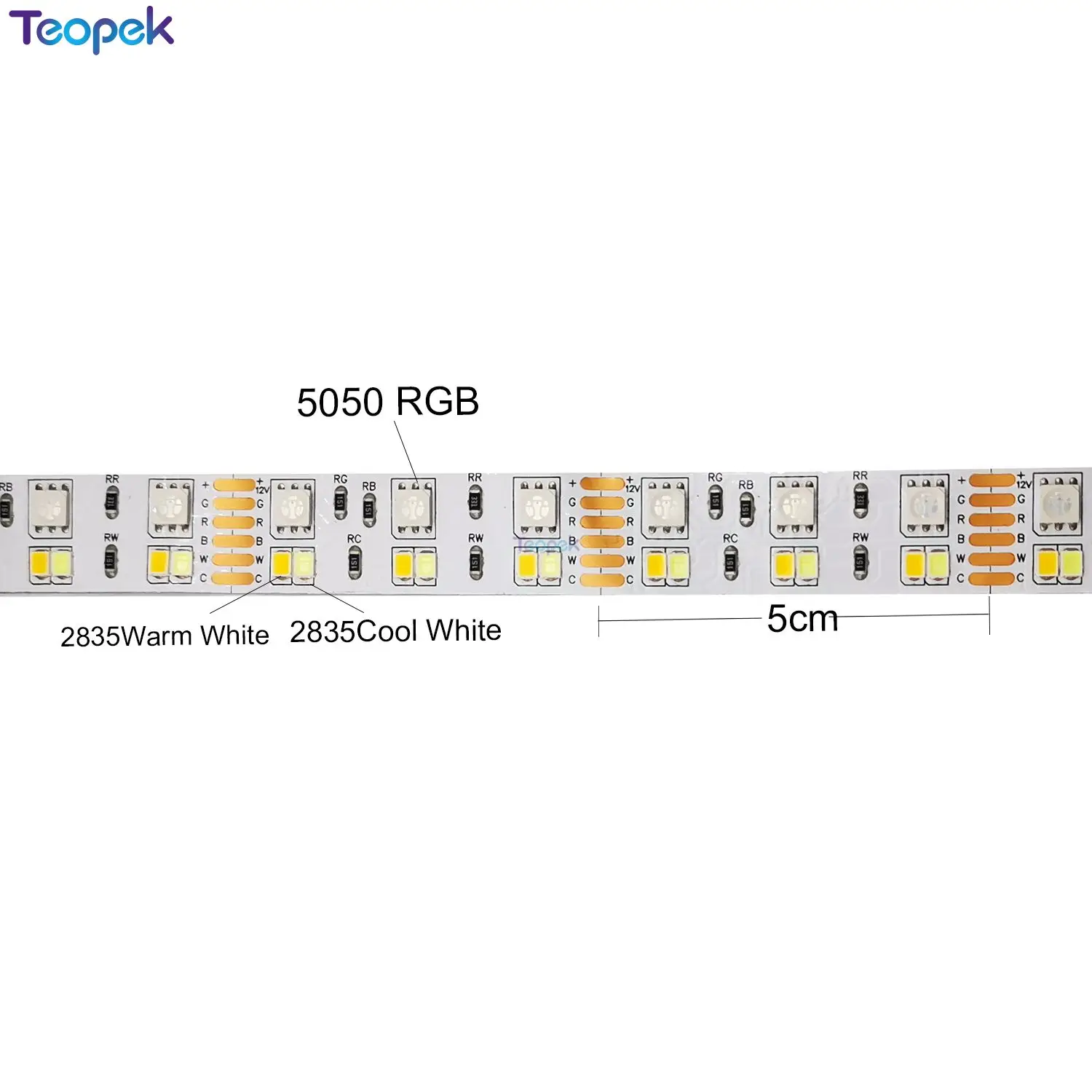 คู่แถว 5050 + 2835 RGBCCT Led Strip DC12V 180LED/m 5 เมตร/ล็อต rgbww LED Strip เทปสําหรับห้องนอนห้องนั่งเล่น