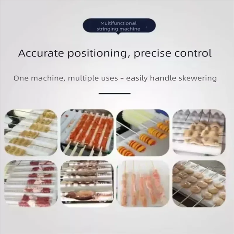 Commercial Automatic Kebab Skewer Making Machine Electric Lamb Beef Meat Skewering Machine For BBQ Barbecue view 5