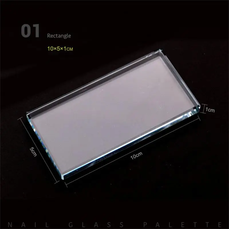 Crystal Transparent Palette Round Nail Art Display Showing Shelf Nail Color Palette False Nail Painting Drawing Board