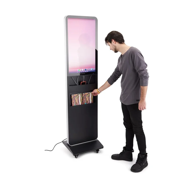 32-Inch Vertical OEM Totem Digital Signage LCD Display With Advertising Screen Floor Stand Interactive Boards