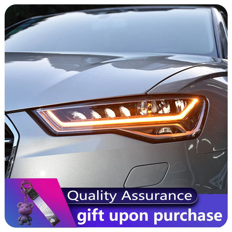 Car Headlight Styling FOR Audi A6L 2012-2018 Front Light DRL Head Lamp Upgrade Dynamic LED HID Projector Lens Tools Accessories