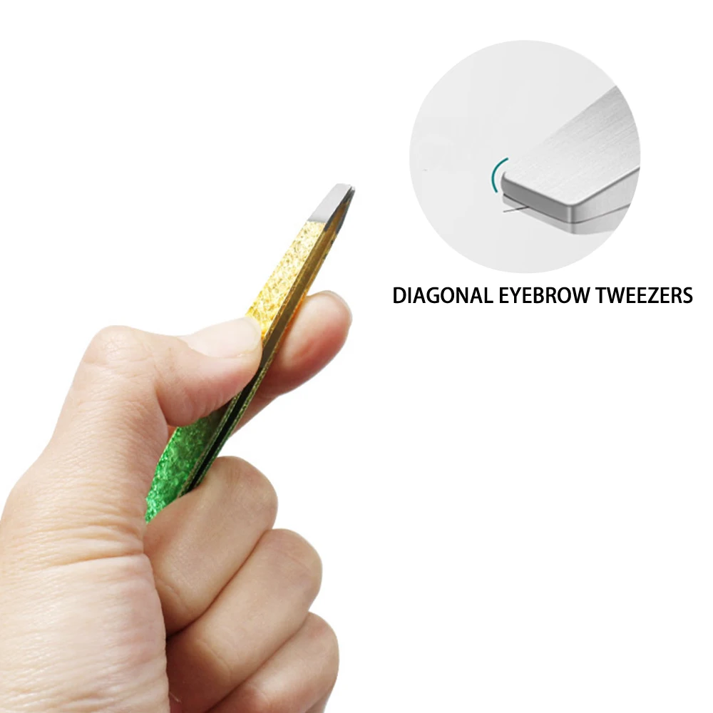 1/4PCS Eyelash Extension Tweezers Professional Stainless Steel Curved Tip Tweezers Set Pointed Tip Beauty Makeup Tool For Women