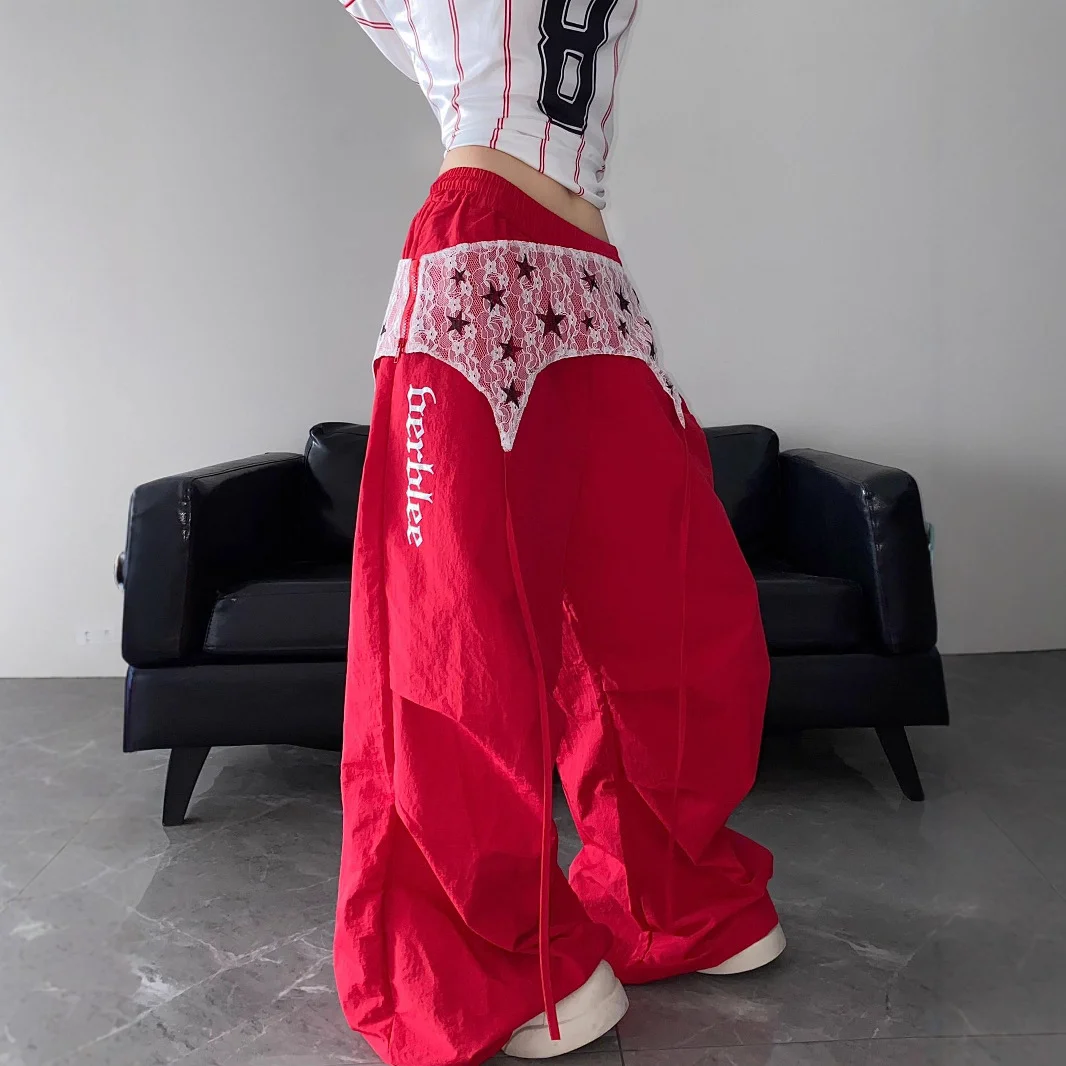 سراويل المظلة النسائية منخفضة الارتفاع للشتاء هاي ستريت مخملية بقصة عادية كبيرة الحجم في الهواء الطلق وبسيطة ومريحة ومبطنة بالصوف ومقاومة للرياح #2