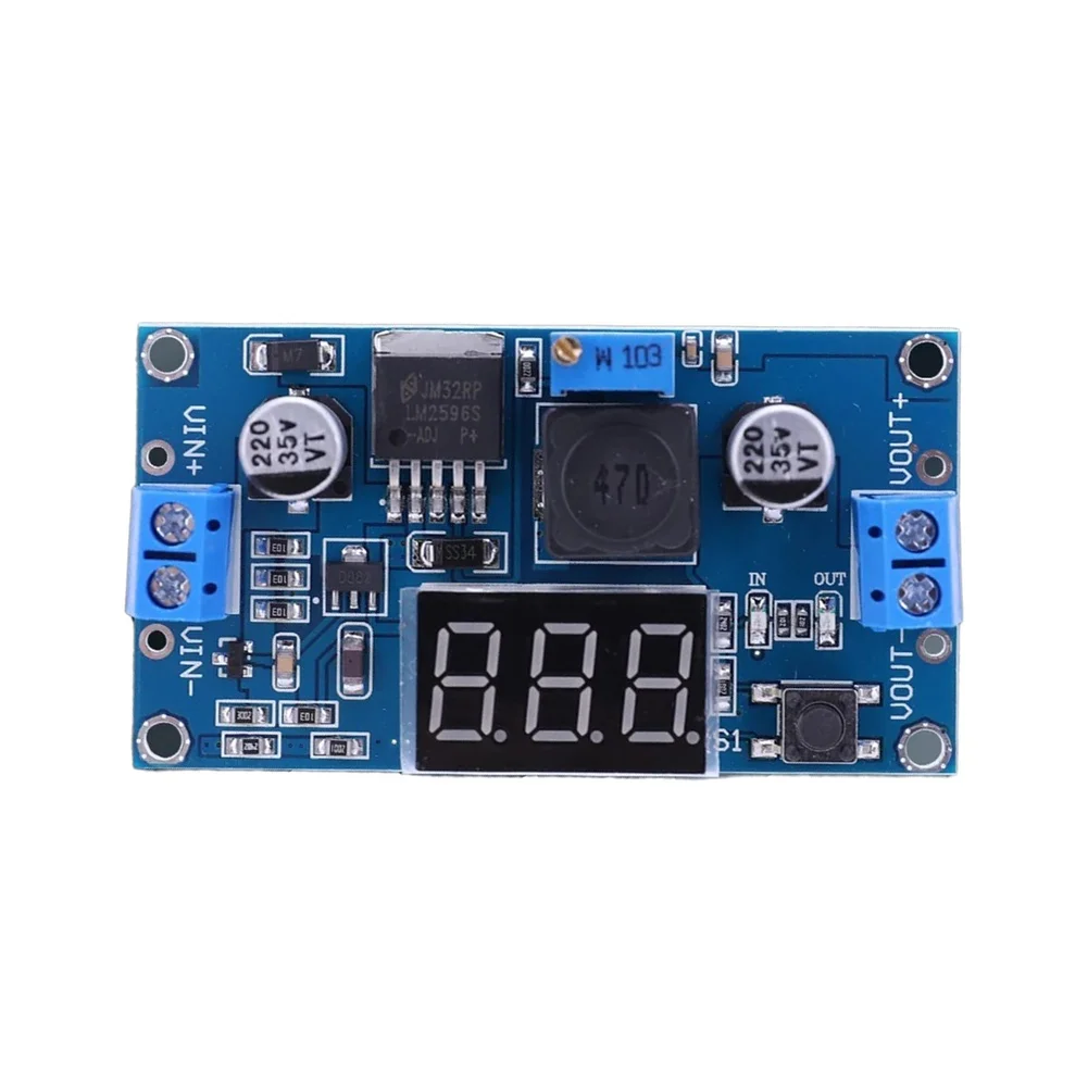 DC-DC Adjustable Regulator with Digital Voltmeter Display Supporting 4V-40V Measurement Range and 0.1V Accuracy