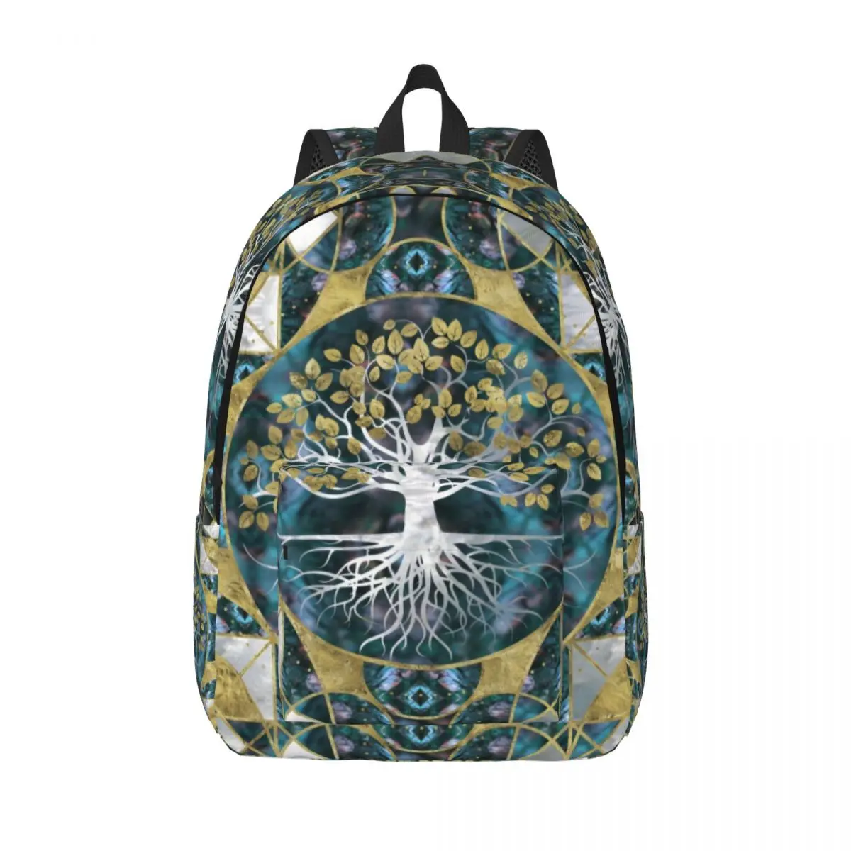 

Tree Of Life Marble And Gold Travel Canvas Backpack Women School Laptop Bookbag