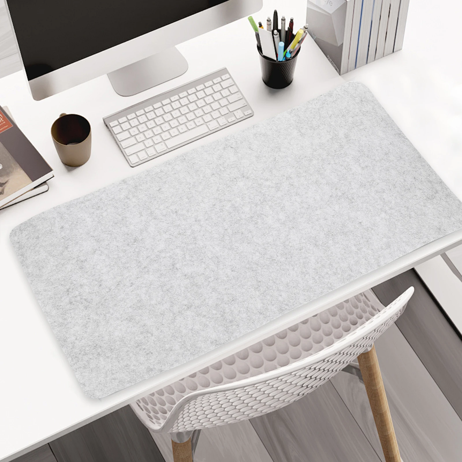 

Anti Slip Desk Mat 60x30cm Felt Office Table Pad Large Non Slip Desk Cushion Protect Scratch Sturdy Useful Portable