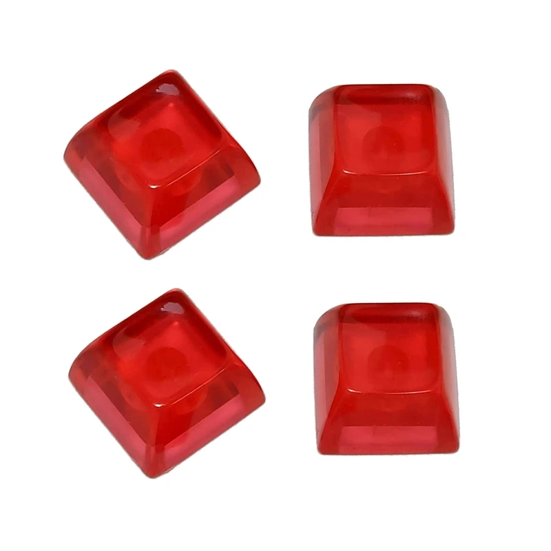 896F Handmade Customized Keycap Resin Personality Translucent Red SA Profile R3 Backlight Keycap for Gaming Keyboard