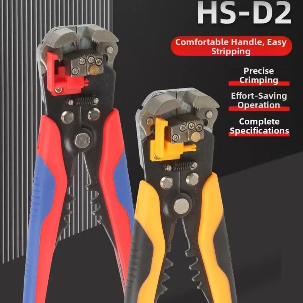 Automatic Crimping Pliers Wire Stripper For Electrical Repairs Electrophoretic Black Painted Finish For Solid And Stranded Wire