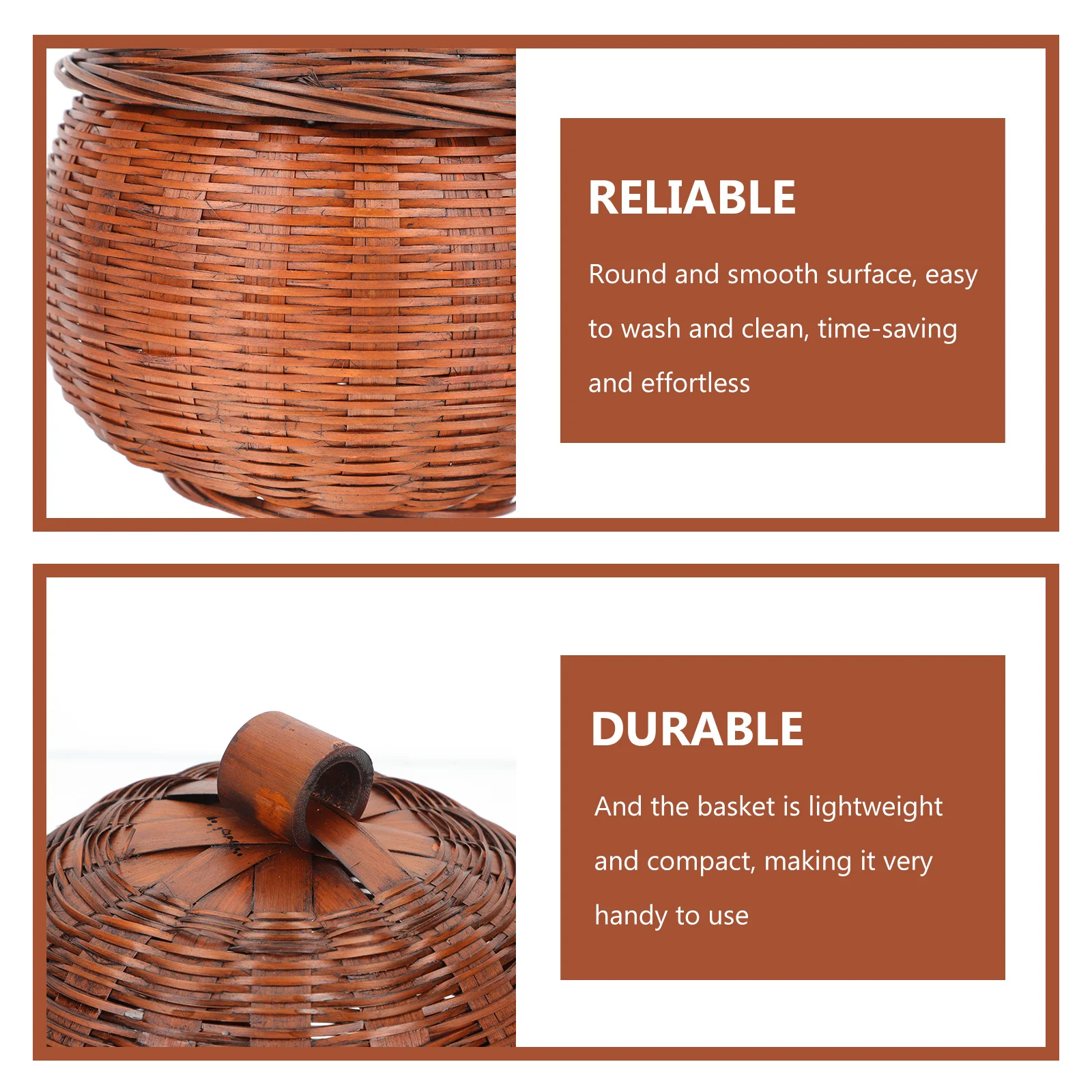 Rattan Storage Basket Pumpkin Shaped Round Wicker Box Small Woven Organizer Bin Lid Handmade Candy Gifts Basket Fruit Basket Egg