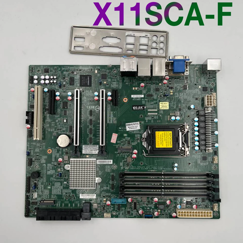 For Supermicro Workstation Motherboard 8th/9th Gen Core i3/i5/i7/i9 Xeon E-2100/E-2200 Series DDR4 PCI-E 3.0 LGA-1151 X11SCA-F