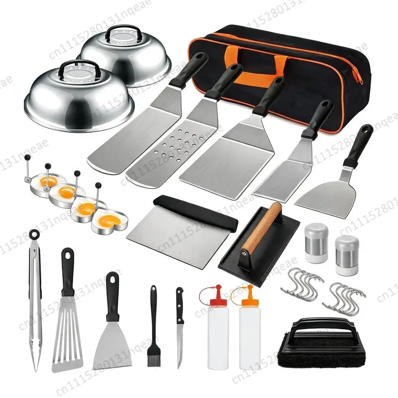 Stainless Steel Barbecue Tool Set Camping Teppanyaki Burger Shovel Barbecue Utensils