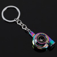 Turbocharger Keychain with Rotating Turbine Blades Metal Keyring Key Holder for Men Car Keys Engineered Swivel Design Keychain