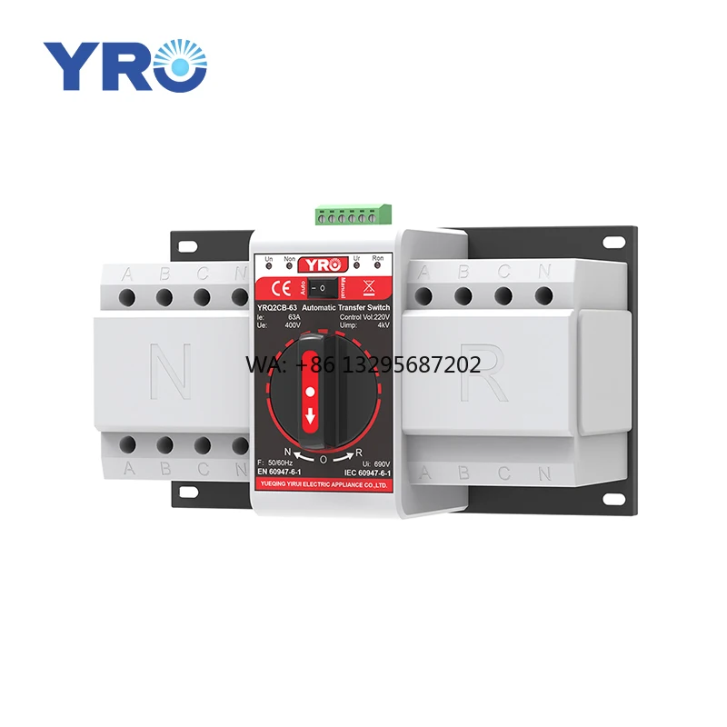 

Sunshine Dual Power Transfer Switch Solar Device Control 4P 63A Portable Changeover Automatic Transfer Switch400V Factory