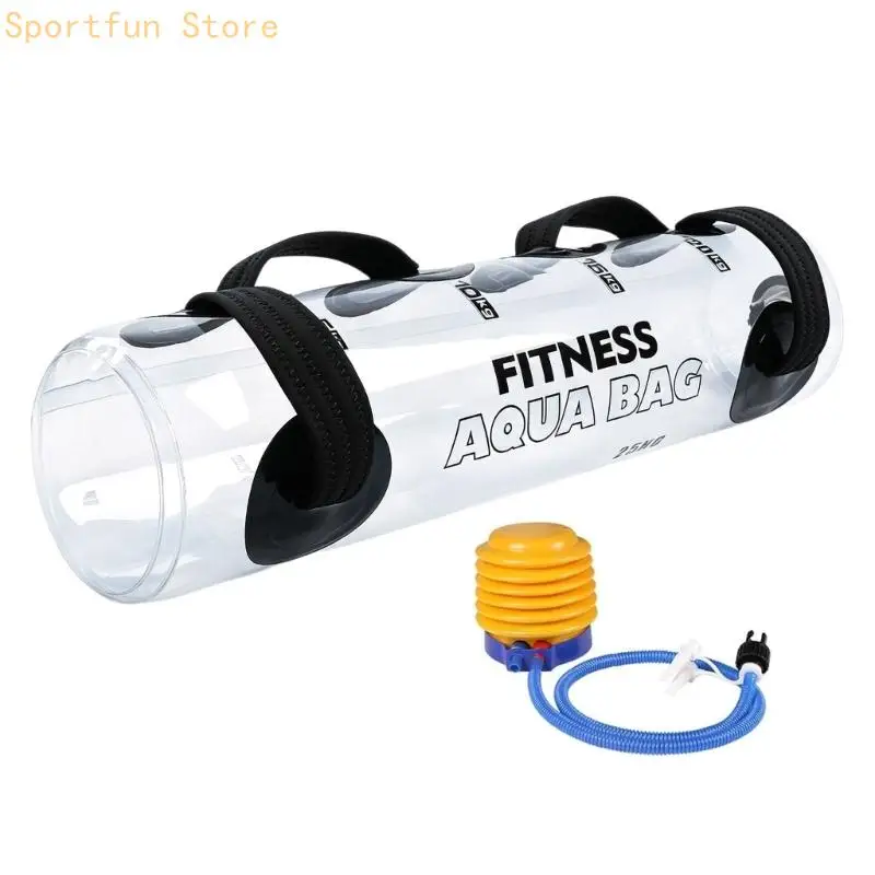 Water-Load Fitness Trainer for Core Control Exercise, Inflatable PVC Bag with Foot Pump and Balance Work for Core Exercise X7JD
