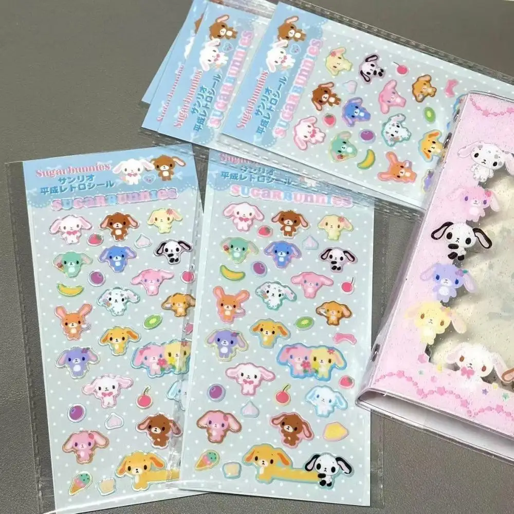 جديد الكرتون الفاكهة Sugarbunnies ملصقات PVC Shirousa Kurousa ملصقات الإغاثة سطح المكتب كتيب دفتر الديكور هدايا العيد