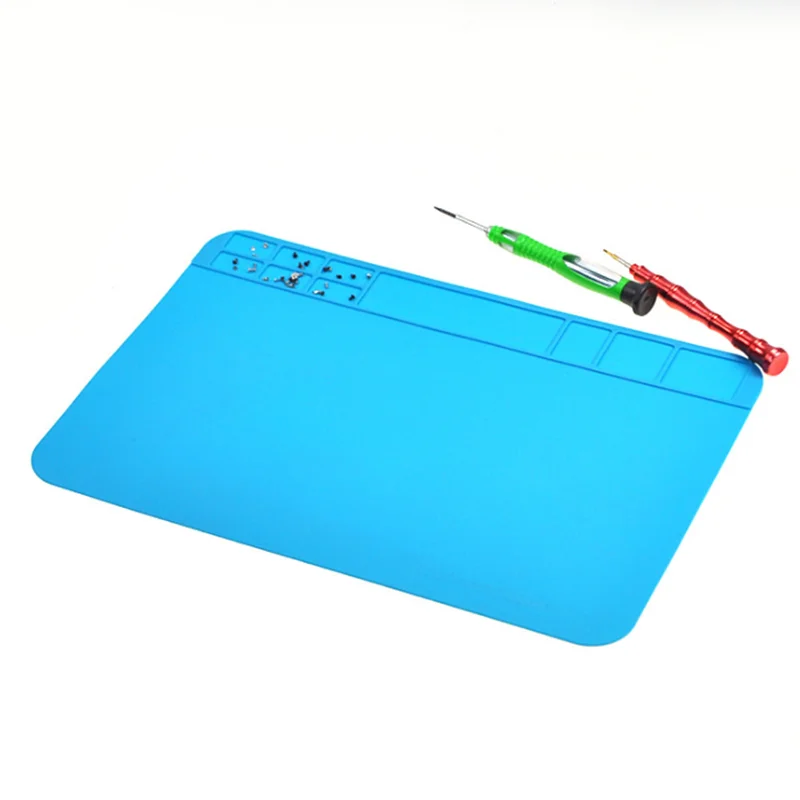 300x200mm Insulation Heat-Resistant Repair Pad Silicon Soldering Mat Work Pad Desk Platform Solder Rework Repair Tool Station