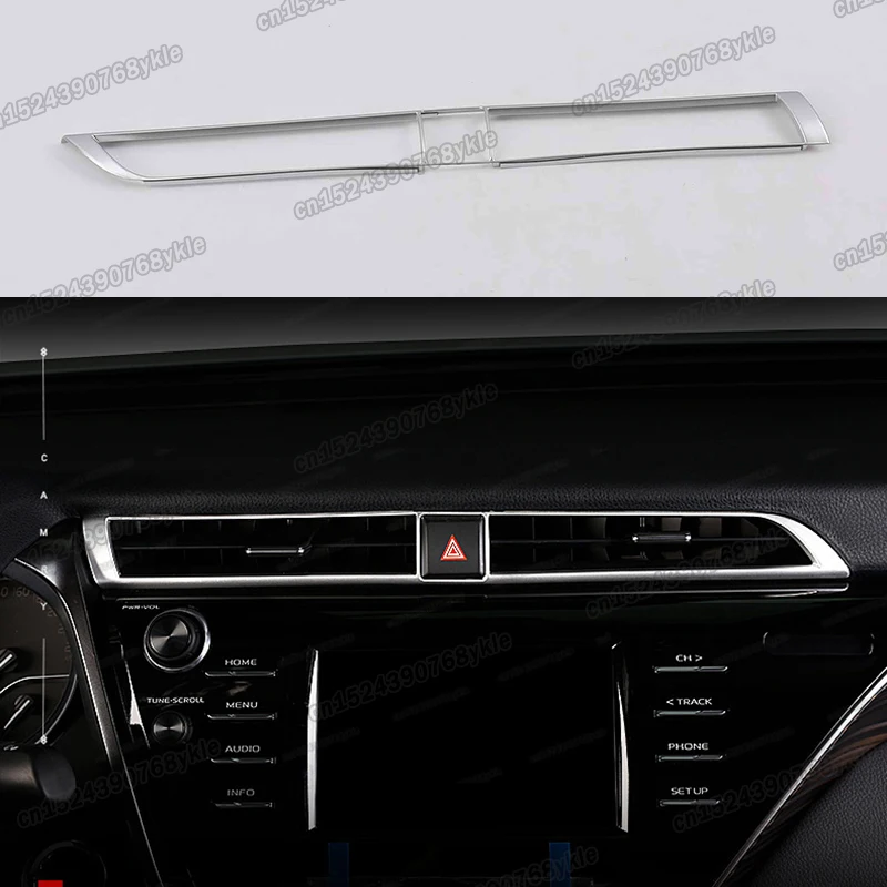 carbon fiber car dashboard middle air vent frame trims for toyota camry 2019 2020 2018 70 v70 xv70 trd accessories 2021 2022