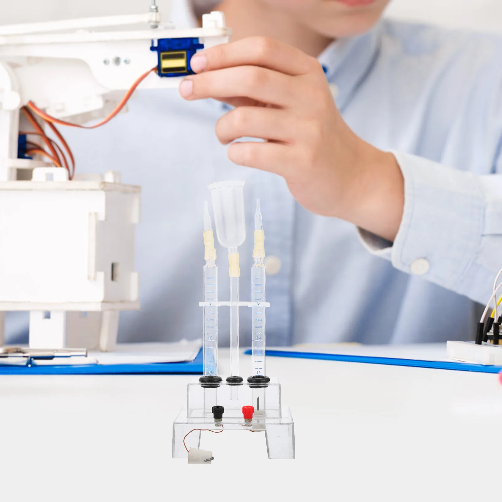 

Water Electrolysis Demonstrator Compact Classroom Experiment Tool Hydrogen Oxygen Generator School Teaching Equipment