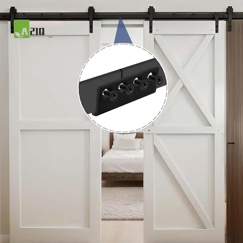 

A21Q -2 Set Sliding Barn Door Track Connector Sliding Barn Door Hardware L-Shaped Rail Adaptor With Screws And Nuts