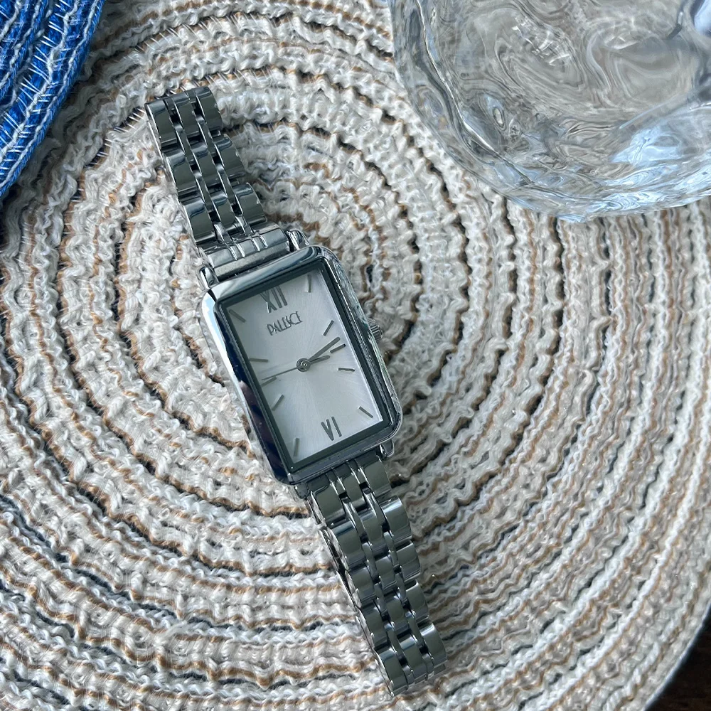 Business Minimalist Women's Watch High-end Temperament Rectangular Gold White Dial Small Bracelet Ladies' Quartz Wristwatches