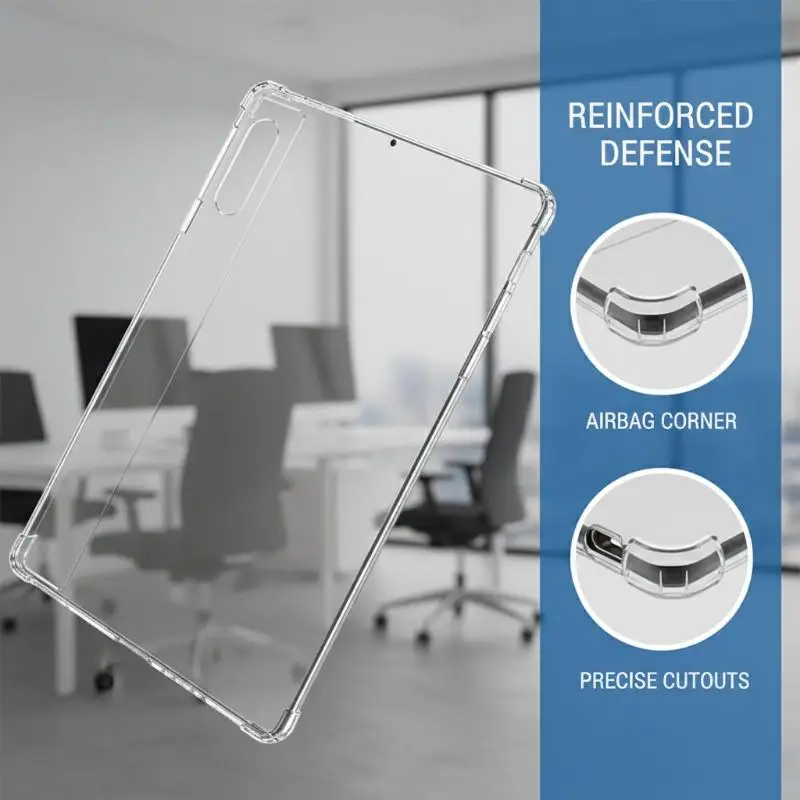 Pad Pro 12.7 Inch Tablet Shell Full Body Airbag Protection AI Learning Device Anti-Drop Durable Silicone Cover Accessory