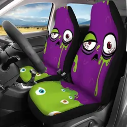 Halloween Monster Eye Ghost Car Seat Cover Personalized Print Universal Fit for SUV Truck Comfortable Breathable Car Seat 2PC