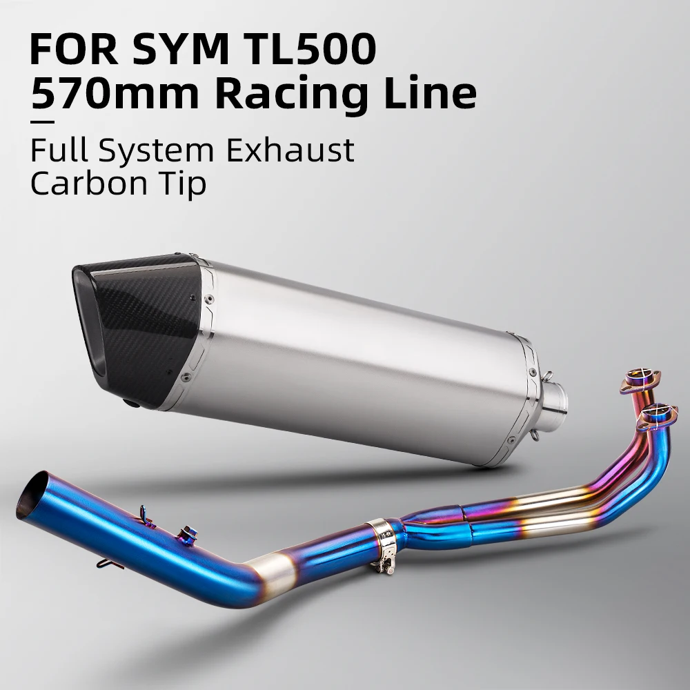 For MAXSYM TL500 TL 500 Full System Motorcycle Exhaust Escape Moto Modified Front Link Pipe Connect Yoshimura Muffler DB Killer