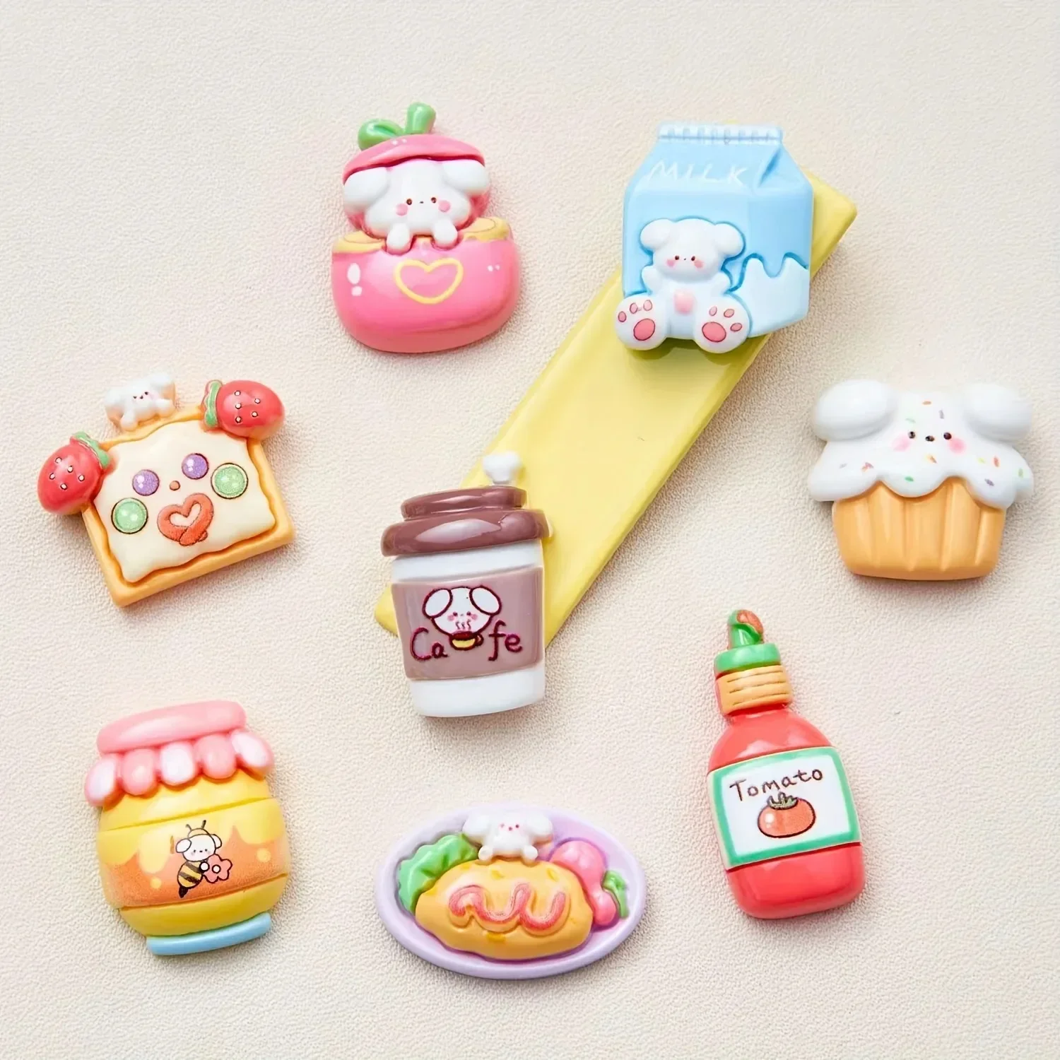 

8pcs Refrigerator Magnets, Kawaii Cartoon Food Fridge Magnets, Cute Decorative Magnets Personalized Fridge Magnet Locker Cabinet