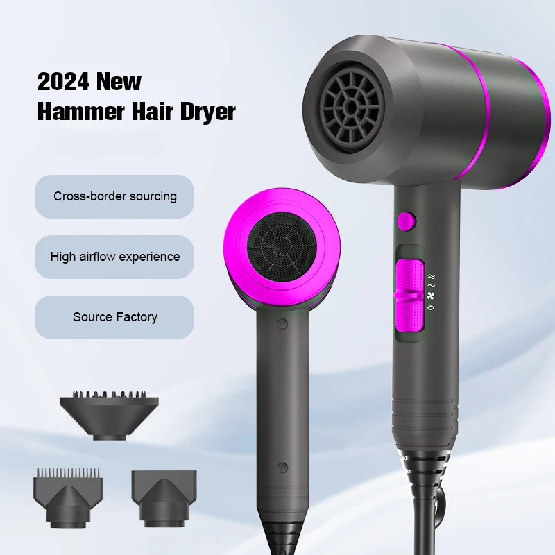 Professional Salon Hair Dryer Set with Diffuser 1800W AC Motor Ionic Technology High Wind Quick-Drying Softens Hair for Hotels