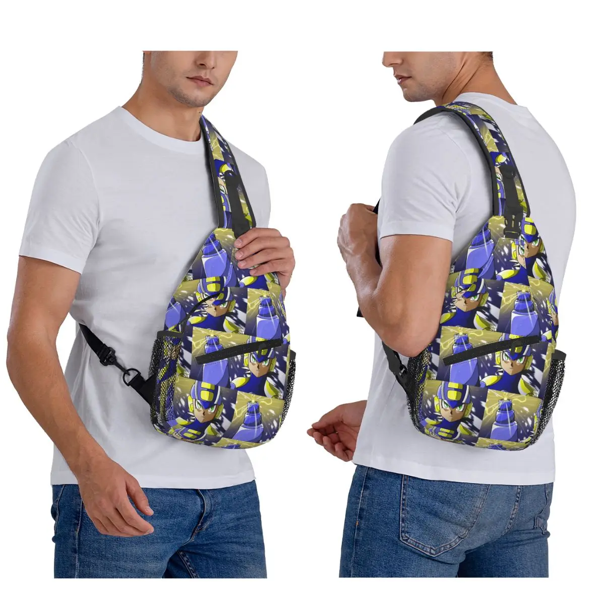 

Megaman видеоигра Mega Man нагрудная сумка мужской слинг рюкзак через плечо нагрудная сумка дорожный походный рюкзак сумка на плечо