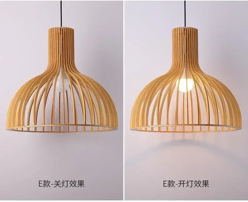 

Dining Room Chandelier Nordic Retro Bedroom Wooden Lamp Art Bird Cage Bar Creative Homestay Study Medieval Pumpkin Lamp