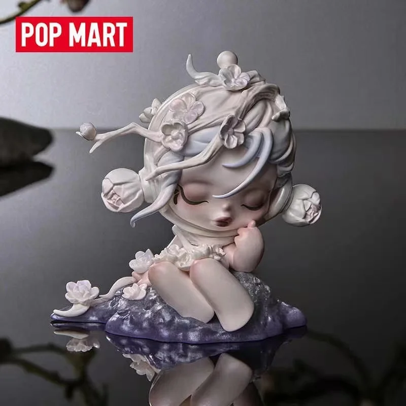 حقيقية Popmart Skullpanda الحبر زهر البرقوق سلسلة صندوق أعمى سطح المكتب زخرفة لعبة مجسمة الاتجاه صندوق غامض هدايا عيد الميلاد #3